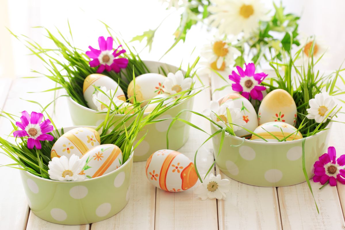 Obrazek przedstawia Wielkanocny koszyczek