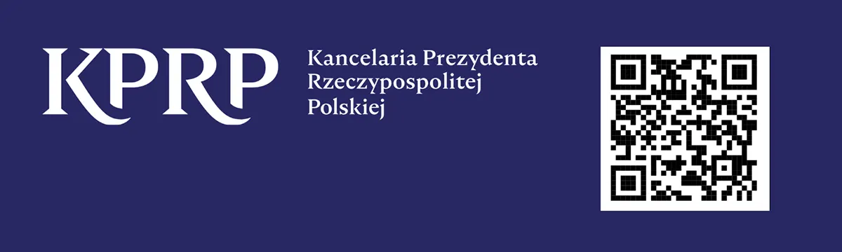 Logotyp KPRP oraz kod QR